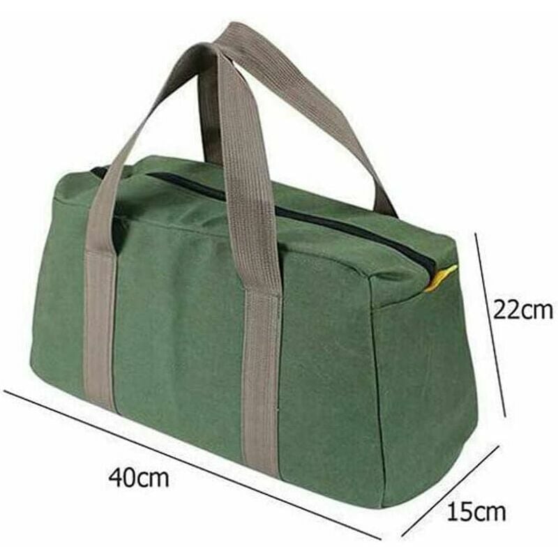 AlwaysH Tool Bag, Tool Bag with Large Capacity, Waterproof Hard Bottom,  Flexible Zipper, Rubber Handles Heavy Duty Large Tool Storage Bag