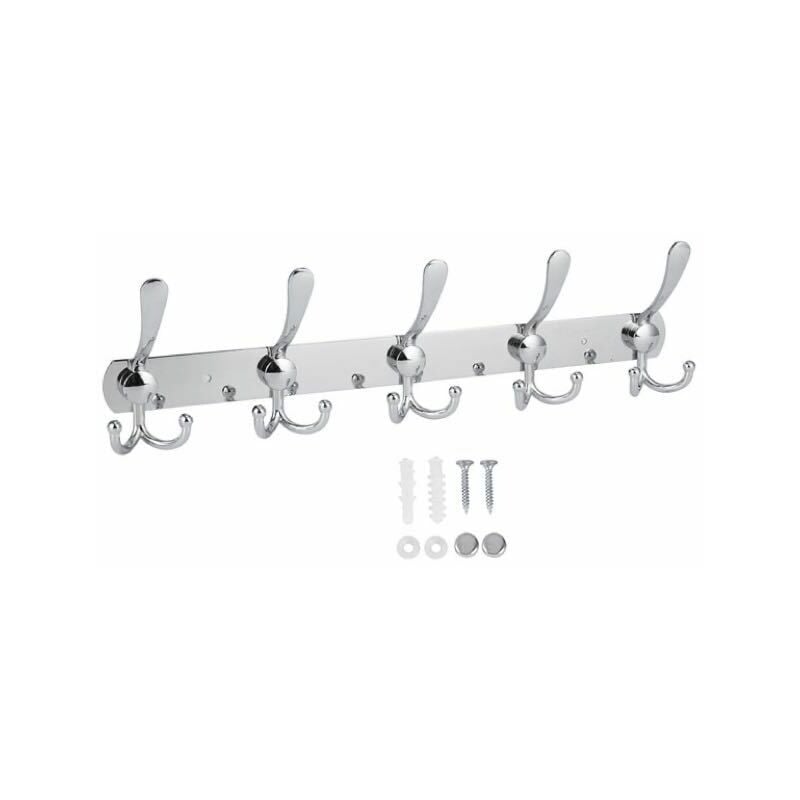 Stainless Steel Wall Mounted Coat Rack, Wall Mounted Coat Hooks for Coats  Towels Bathrobes (White,1pcs)-DENUOTOP