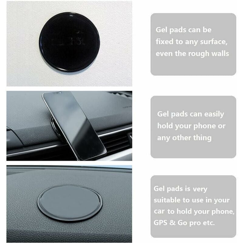  15 Pieces Sticky Gel Pads Silicone Sticky Pads Sticky Gripping  Pads Anti-Slip Pads for Car Cell-Phone Office : Cell Phones & Accessories