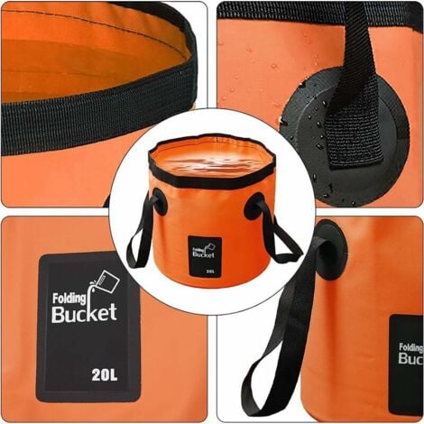 Collapsible Bucket With Handle, Lightweight Folding Water Container 5