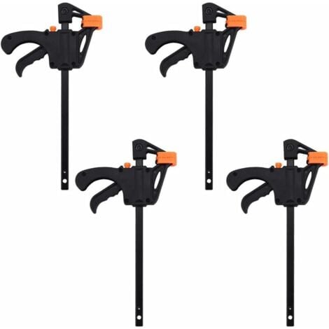 AlwaysH Ratchet F-Bar Wood Clamp,4Pcs Spring Loaded Joinery Clamp