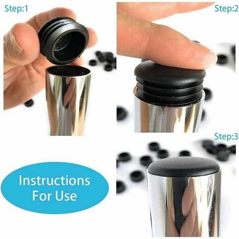 AlwaysH Round Plastic Plug, 20 Pcs Black Tube End Plug Chair Plug Glides Round Furniture End Plug Chair/Leg Pipe Cover Insert (25mm)