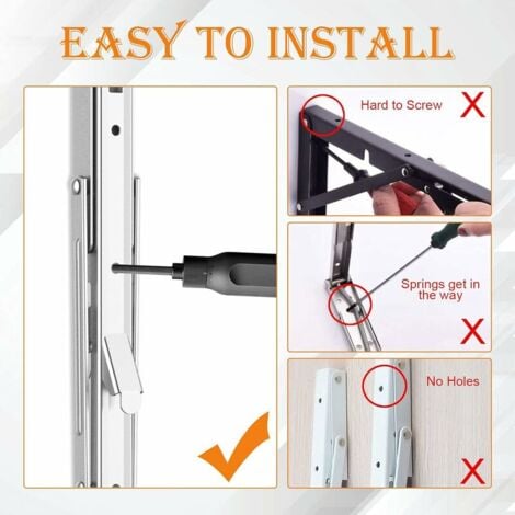 AlwaysH Folding Bracket 300mm,Folding Shelf Brackets Max Load 120kg,Stainless Steel Folding Console Bracket,Wall Shelf Bracket(2Pcs)