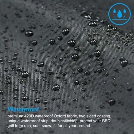 AlwaysH Barbecue Cover,Gas Barbecue Cover Barbecue Cover BBQ Protective Cover Anti-UV Waterproof for Weber, Holland, etc (7168cm),190g