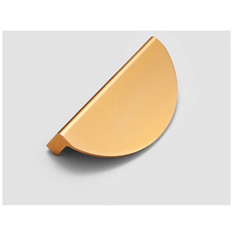 AlwaysH Champagne Gold Drawer Pulls, 2.5" Half Moon Drawer Pulls