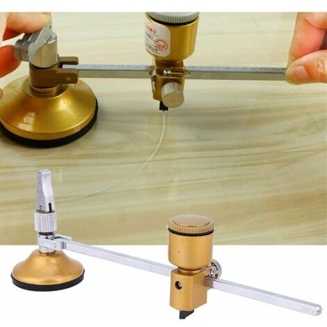 Heavy Duty Circular Glass Cutter 6?40cm Adjustable Clear Scale Compass Type Glass Cutter Glass Cutting Tool With Powerful Suction Cup