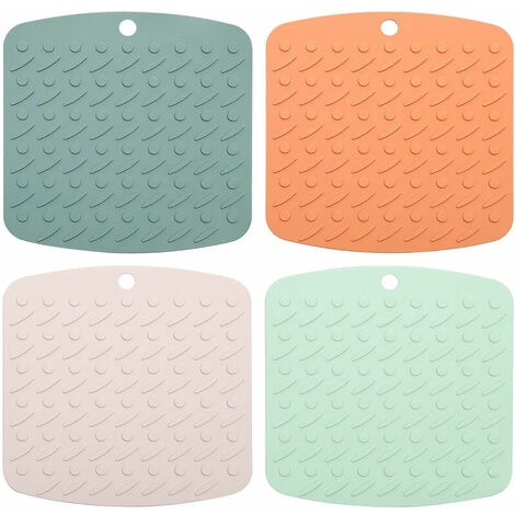 6 Pack Thick Round Silicone Pot Holders Mat, Heat Resistant Non-Slip  Silicone Insulation Mat for Potholders, Cup, Jar Opener, Spoon Holder