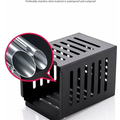 Stainless Steel Utensil Holder For Kitchen Counter - 3 Compartment Drying Rack Organizer For Spoons, Spatulas & More