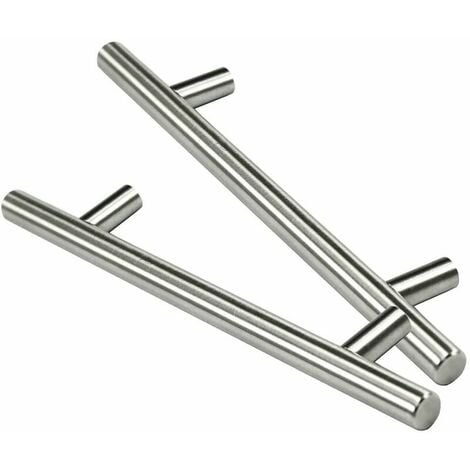 AlwaysH 10x 128mm Stainless Steel T Bar Kitchen Handles, Ø12mm Cabinet ...