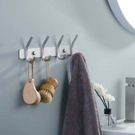 AlwaysH Bathroom Coat Rack Wall Mounted Metal Coat Rack Hooks