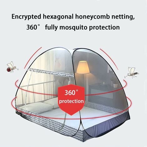 AlwaysH Foldable Bed Mosquito Net Pop Up Large Mosquito Net Dome