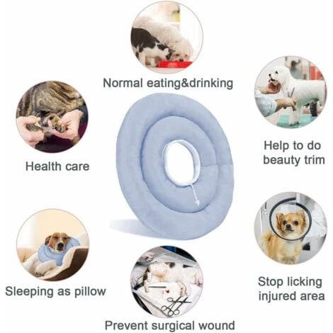 AlwaysH Cat Dog Recovery Collar Anti-Lick Dog Collar Anti-Scratch Cat Collar, Adjustable, Washable, Suitable for Cats and Small Dogs Pet Accessorie(M)