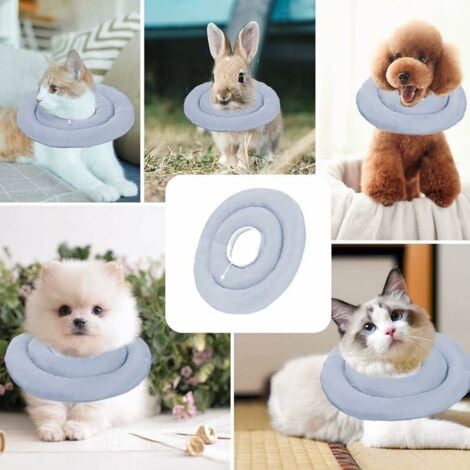 AlwaysH Cat Dog Recovery Collar Anti-Lick Dog Collar Anti-Scratch Cat Collar, Adjustable, Washable, Suitable for Cats and Small Dogs Pet Accessorie(M)