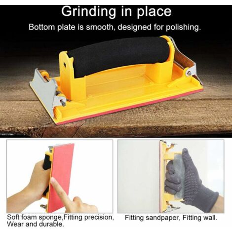 AlwaysH Hand Sander with Sponge Handle Hand Sanding Small Hand Sander Wood Manual Sander 18.59cmcm for Sanding Contour Planes Wood Metal