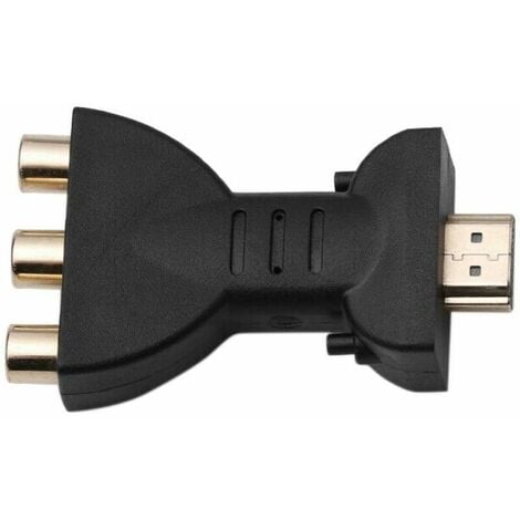 HDMI Male to 3 RCA Male 1080P Video Audio AV Adapter Cable,HDMI Converts to  Composite S-Video RCA Plugs Adapter Cord for TV HDTV DVD