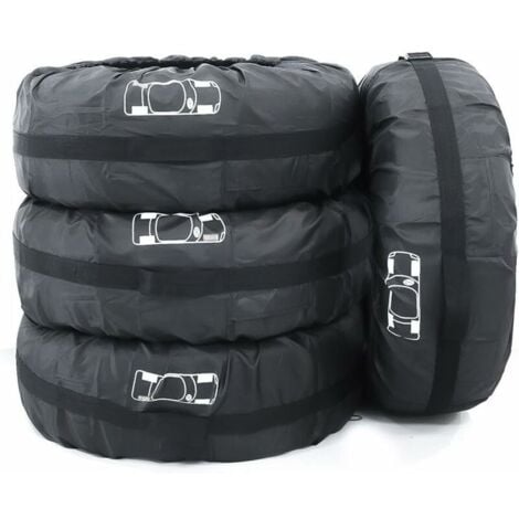 AlwaysH Set of 4 Premium black tire covers, for all types of tires Diameter 66CM/26in -