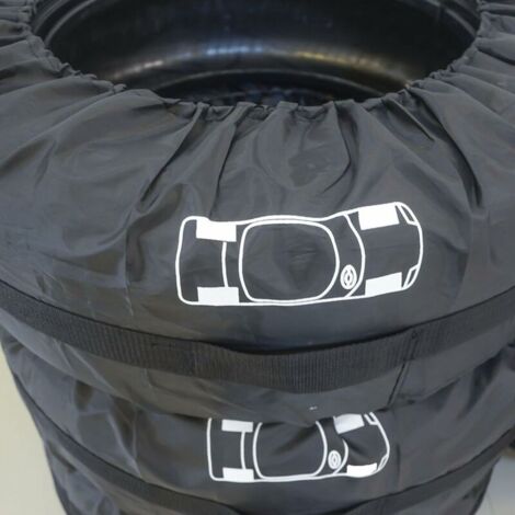 AlwaysH Set of 4 Premium black tire covers, for all types of tires Diameter 66CM/26in -