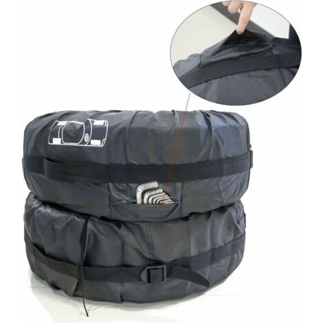 AlwaysH Set of 4 Premium black tire covers, for all types of tires Diameter 66CM/26in -