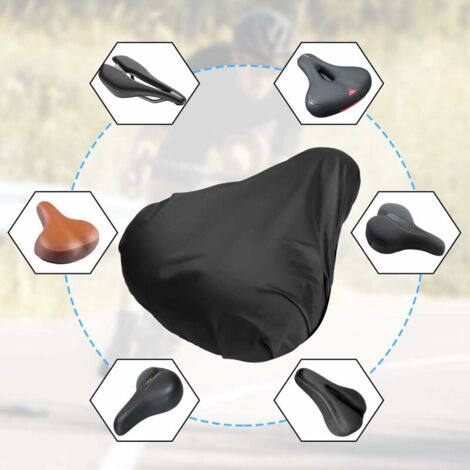 AlwaysH 2 Pack Bike Saddle Cover,Triomphe Waterproof Bike Seat Cover with Elastic, Waterproof Universal Size Bicycle Seat Rain Cover Dust Covers for Saddle