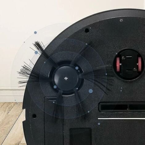 AlwaysH Robot Vacuum Cleaner 5 in 1 Cordless Vacuum Cleaner with LED Mood Lights Humidifying Vacuum Cleaner-COLOR：Black