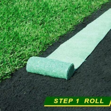 AlwaysH Grass Seed Mat Roll, 10FT Biodegradable Grass Growing Mat, Grass Seed Mat Fertilizer Garden Picnic Gardening Lawn Planting Mat（3×0.2m）