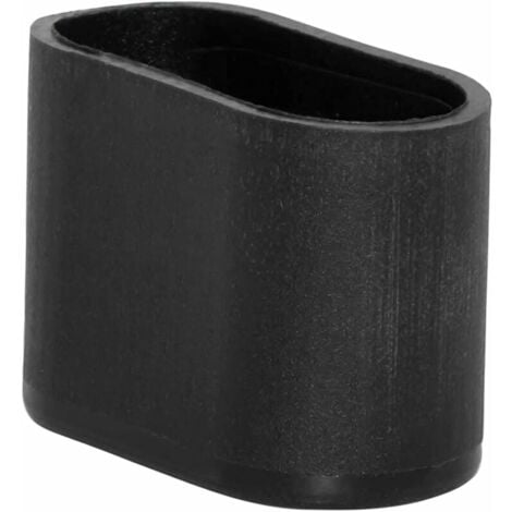 AlwaysH 16 pieces oval end caps for table and chair, 15 30 mm, Black