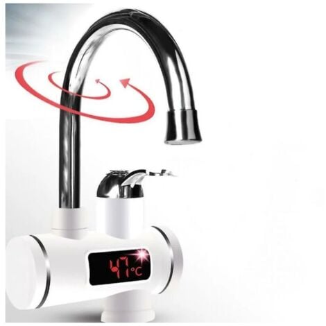 AlwaysH 360 Instant Electric Water Heater Tap Faucet Kitchen Quick Heat Led New - European Standard