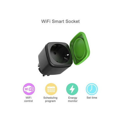 AlwaysH Waterproof outdoor socket Green, timer, Smart plug