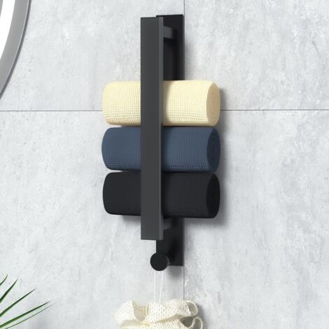 AlwaysH Bathroom Towel Holder Without Drilling, Adhesive Bathroom