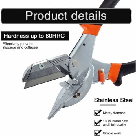 Number-one Multi Angle Miter Shear Cutter 8'' Multifunctional Trunking  Shears Hand Tools 45 Degree To 135 Degree Miter Shears Cutting Tool