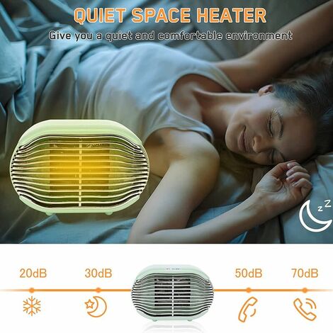 AlwaysH Mini Ceramic Electric Fan Heater, Portable Fan Heater Fast Heating  3s Adjustable Warm Fan Desktop Mini Lightweight Desktop Heater 800W for  Dorm Bedroom Office
