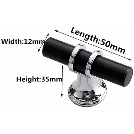 AlwaysH 10 Pcs Zinc Alloy Furniture Handle Modern Style Drawer Handle with Screws - Single Hole