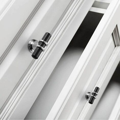 AlwaysH 10 Pcs Zinc Alloy Furniture Handle Modern Style Drawer Handle with Screws - Single Hole