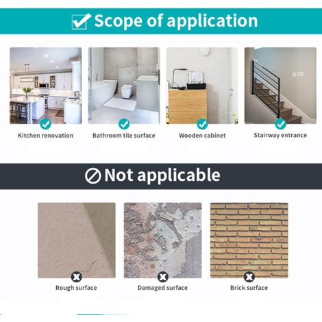 AlwaysHKitchen Tile Stickers, 12 Pieces Self Adhesive Tile Sticker Waterproof PVC Tile Stickers Self Adhesive Wall Tile Stickers for Bathroom and Kitchen
