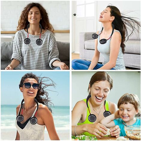AlwaysHNeck Fan Small Personal Fan Portable Fan USB Fan Mini Neckband Sports Fan Portable Hands