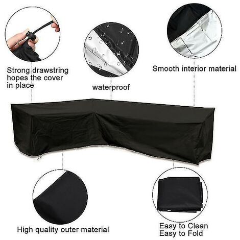 AlwaysHWaterproof Corner Sofa Cover Garden Furniture Set Outdoor Sectional Cover (28622282cm)