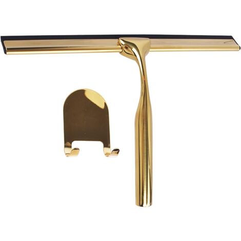 Walfront Stainless Steel Shower Squeegee With Hook | Heavy-Duty Window & Mirror Cleaner For Bathroom, Kitchen & Car