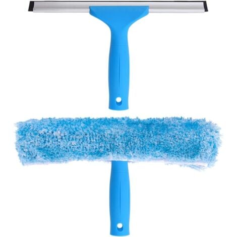 AlwaysH Professional Window Squeegee with Microfiber Brush, Width 25 cm