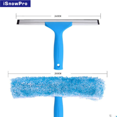 AlwaysH Professional Window Squeegee with Microfiber Brush, Width 25 cm