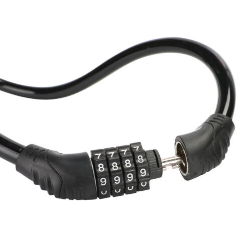 AlwaysH Four-digit code bicycle lock, portable mountain bike anti-theft lock, for bicycle, electric scooter, bicycle, towing trailer