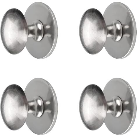 AlwaysH 4 Pack Stainless Steel Self-Adhesive Sliding Door Drawer Knobs with Mounting Screws for Glass Cabinet (35mm x 25mm)