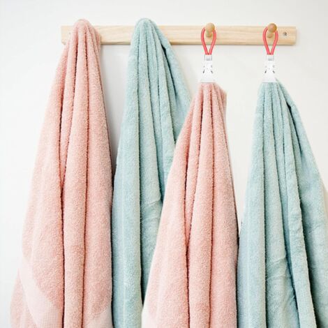 AlwaysH 10Pcs Towel Clip, Tea Towel Hook, Kitchen Towel Clip, Multicolored Towel Clips, Metal Hanging Kitchen Clips, for Kitchen, Cupboards and Bathrooms (5 Colors)