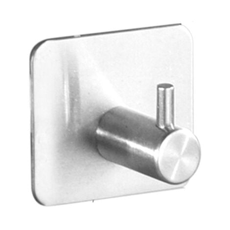 AlwaysH 6 adhesive wall hooks - stainless steel bathroom towel hanger without drilling, kitchen towel hanger - strong bathroom towel holder