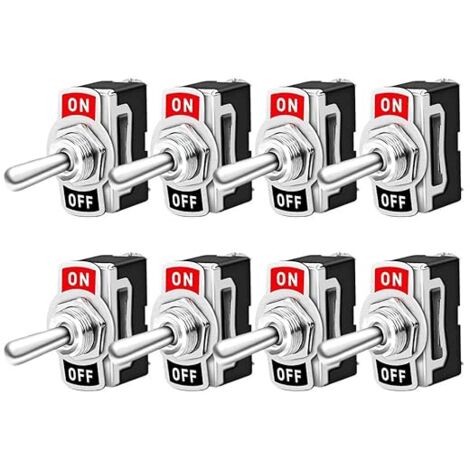 AlwaysH 8Pcs Professional Car Toggle Switch, ON-OFF 2 Position 2 Pin ...
