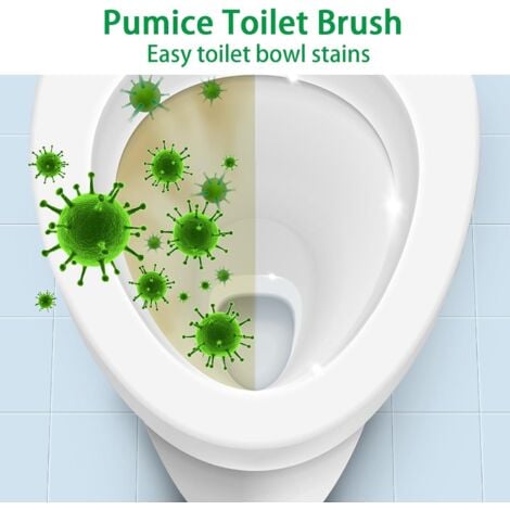 AlwaysH 4PCS Pumice Stone Cleaning Brush,Pumice Stone Cleaning Stone,Pumice Stone Clean Toilet,Pumice Stone with Plastic Handle,Cleaning Pumice,for Toilet Cleaning