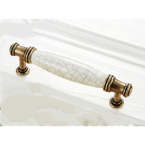AlwaysH 6x Kitchen Cabinet Door Handles, Furniture Door Stick Handle, Cabinet Door Bar with Screws Hole Distance 96mm