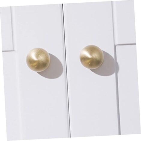 AlwaysH 3 Pieces Ball Handle Kitchen Cabinet Knobs Decorative Cabinet Knobs Drawer Pulls Gold Decor Brass Knob Round Vanity Tray Cabinet Handles Knobs