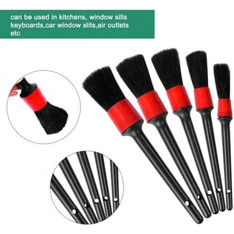 AlwaysH 5 Pcs Car Cleaning Brush, Auto Car Cleaning Brush Car Detail Brush for Cleaning Car Wheels