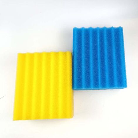 INGVIEE 4 Pièces Compatible Jaune Fin Éponge Filtrante pour Sunsun CBF-350 CBF-350B CBF-350C CBF-550 Filtre