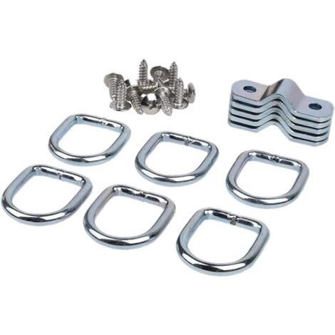 AlwaysH 6Pcs D Ring Tie Down Load Anchor Ring Trailer Anchor Forged Tie ...